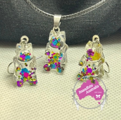 Gummy-Bear  Necklace & Earring set