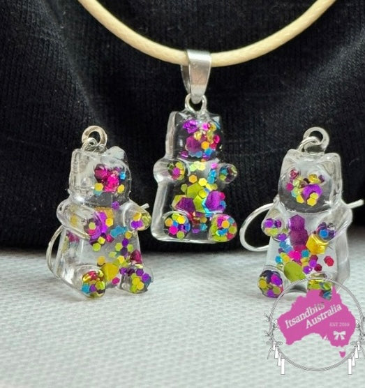 Gummy-Bear  Necklace & Earring set