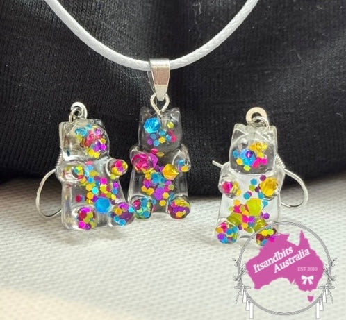Gummy-Bear  Necklace & Earring set
