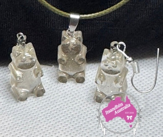 Gummy-Bear  Necklace & Earring set