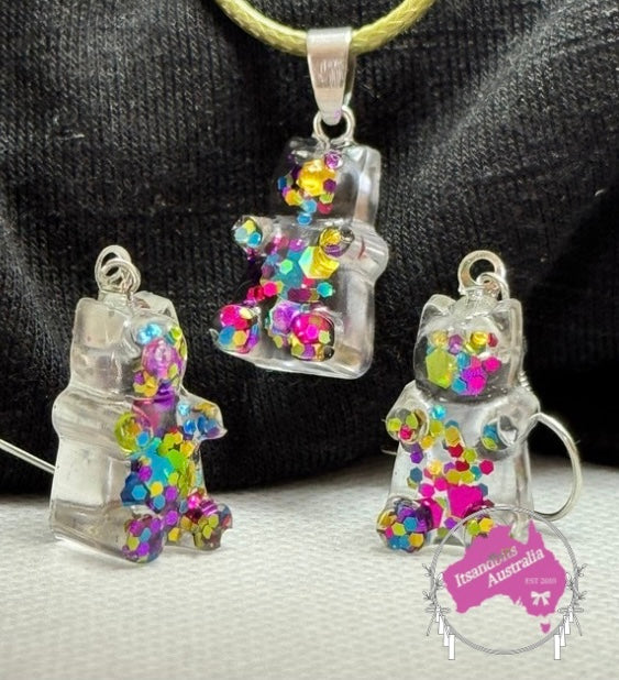 Gummy-Bear  Necklace & Earring set