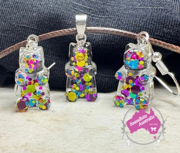 Gummy-Bear  Necklace & Earring set