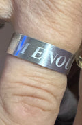 Engraved aluminium ring