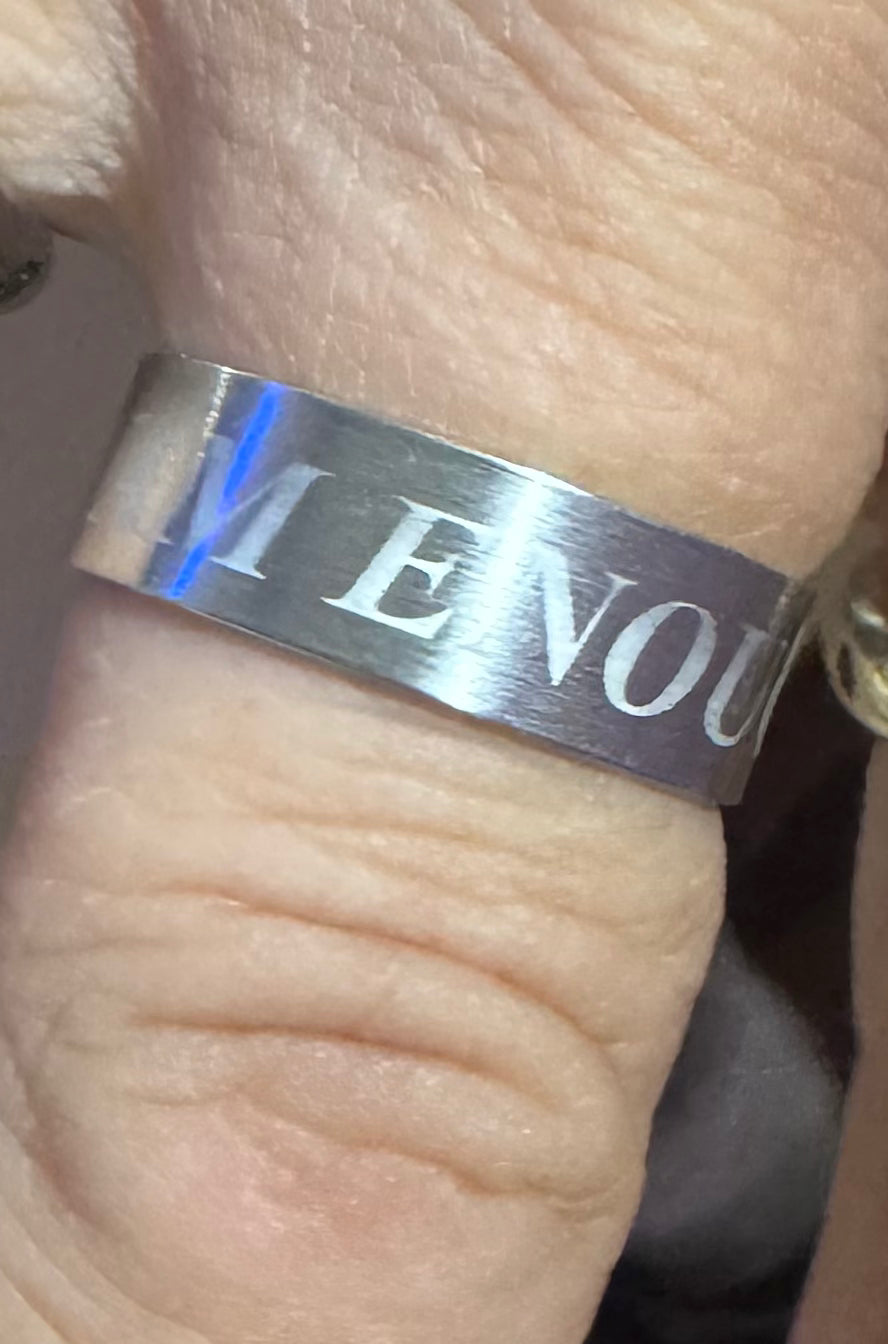 Engraved aluminium ring
